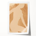 Abstract figurative wall art print showcasing vibrant colors and fluid shapes, designed for modern home decor, rolled in protective packaging.