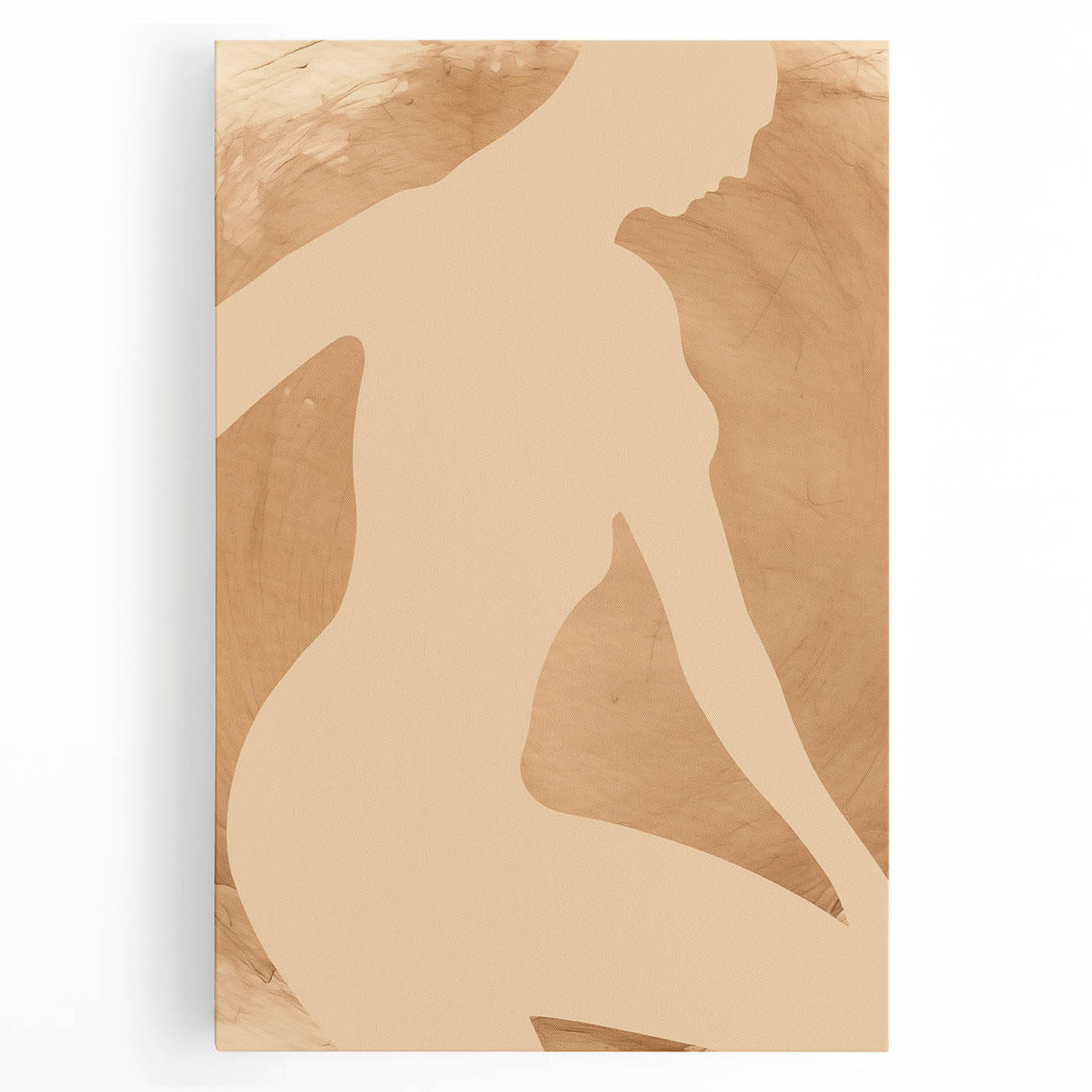 Abstract figurative wall art collection displayed on stretched canvas, featuring vibrant colors and unique shapes, ideal for modern decor.