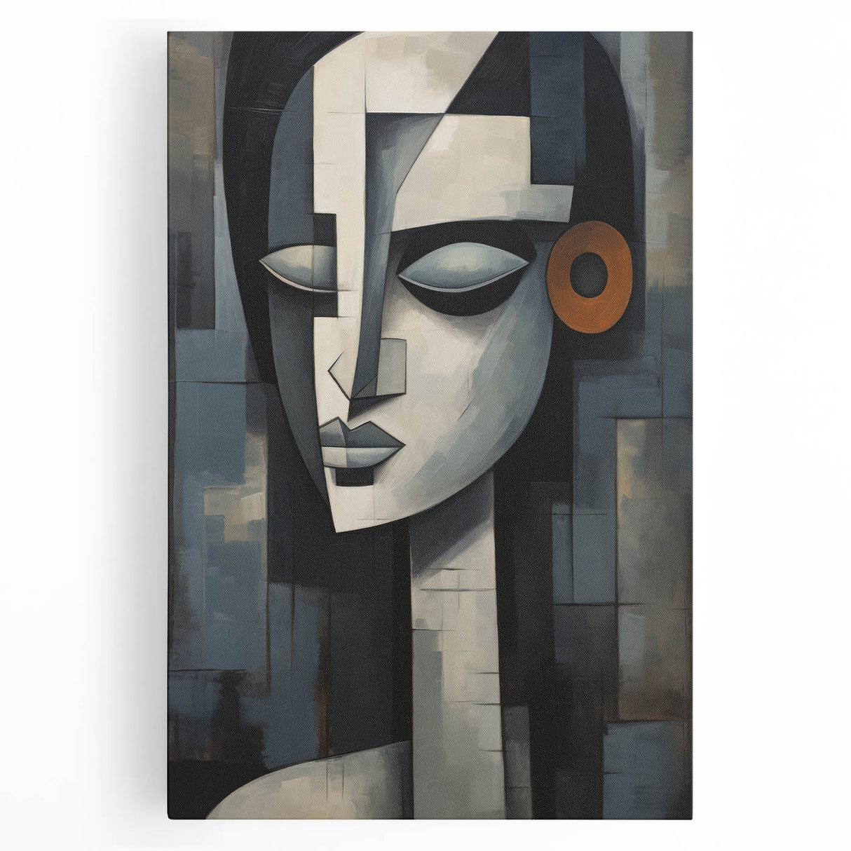 Abstract figurative wall art collection showcasing vibrant colors and fluid shapes on stretched canvas, ideal for modern home decor.