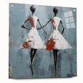 Abstract figurative wall art collection displayed in acrylic glass, showcasing vibrant colors and unique designs, ideal for modern decor.