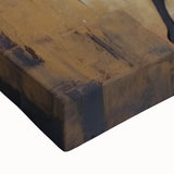 Close-up of an abstract figurative design on stretched canvas wall art, showcasing vibrant colors and intricate patterns ideal for modern decor.