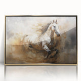 Framed abstract figurative wall art design featuring gold accents and a modern aesthetic, perfect for contemporary home decor.