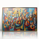 Framed abstract figurative wall art design showcasing a gold-accented acrylic finish, perfect for modern home decor and artistic expression.