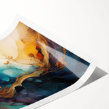 Abstract figurative wall art print featuring vibrant colors and fluid shapes, showcasing an artistic expression perfect for modern decor.