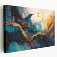 Abstract figurative wall art collection on stretched canvas, showcasing vibrant colors and unique shapes, perfect for modern home decor.