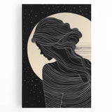 Abstract figurative wall art collection on stretched canvas, showcasing vibrant colors and dynamic shapes, perfect for modern home decor.