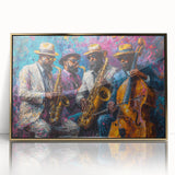 Framed abstract figurative wall art with gold accents, showcasing a modern design that adds elegance to any room decor.