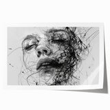 Abstract figurative wall art print showcasing vibrant colors and dynamic shapes, perfect for modern home decor or artistic spaces.