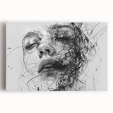 Abstract figurative wall art canvas showcasing vibrant colors and dynamic shapes, ideal for modern home decor and artistic enhancement.