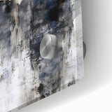 Close-up of a vibrant abstract figurative wall art piece showcasing dynamic colors and shapes, designed with acrylic glass for modern decor.