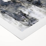 Abstract figurative wall art on rolled canvas showcasing vibrant colors and dynamic shapes, perfect for modern interior decor.