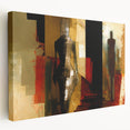Abstract figurative wall art collection on stretched canvas, showcasing vibrant colors and unique designs, ideal for modern home decor.
