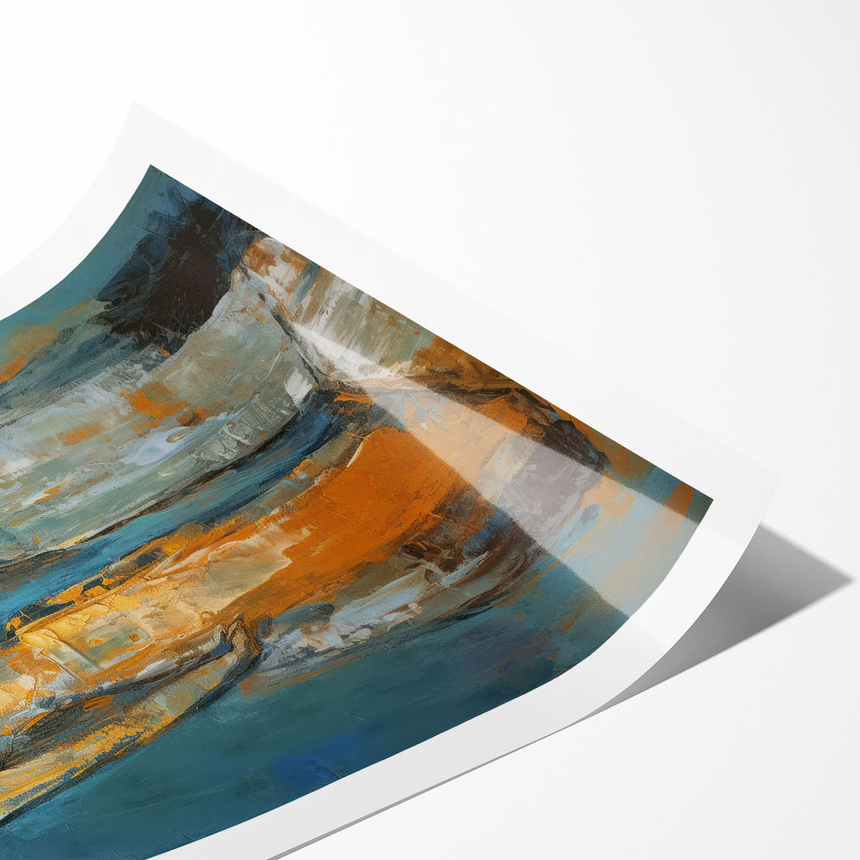 Abstract figurative wall art print showcasing vibrant colors and dynamic shapes, ideal for modern home decor and artistic expression.