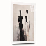 Abstract figurative wall art design on acrylic glass, showcasing vibrant colors and fluid shapes, perfect for modern decor and artistic expression.