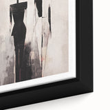 Framed abstract figurative wall art design showcasing vibrant colors and intricate patterns, perfect for modern home decor.