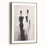 Framed abstract figurative wall art collection showcasing a gold side view with intricate designs and modern aesthetics, ideal for contemporary decor.