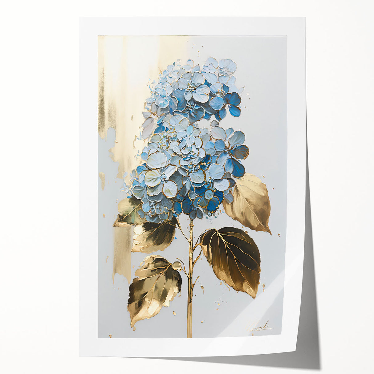 Vibrant abstract floral wall art print showcasing bold colors and intricate patterns, perfect for modern home decor or gallery displays.