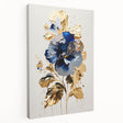 Abstract floral wall art on stretched canvas showcasing vibrant colors and intricate designs, perfect for modern home decor.