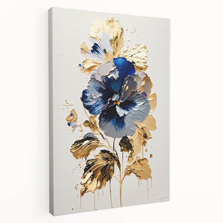 Abstract floral wall art on stretched canvas showcasing vibrant colors and intricate designs, perfect for modern home decor.