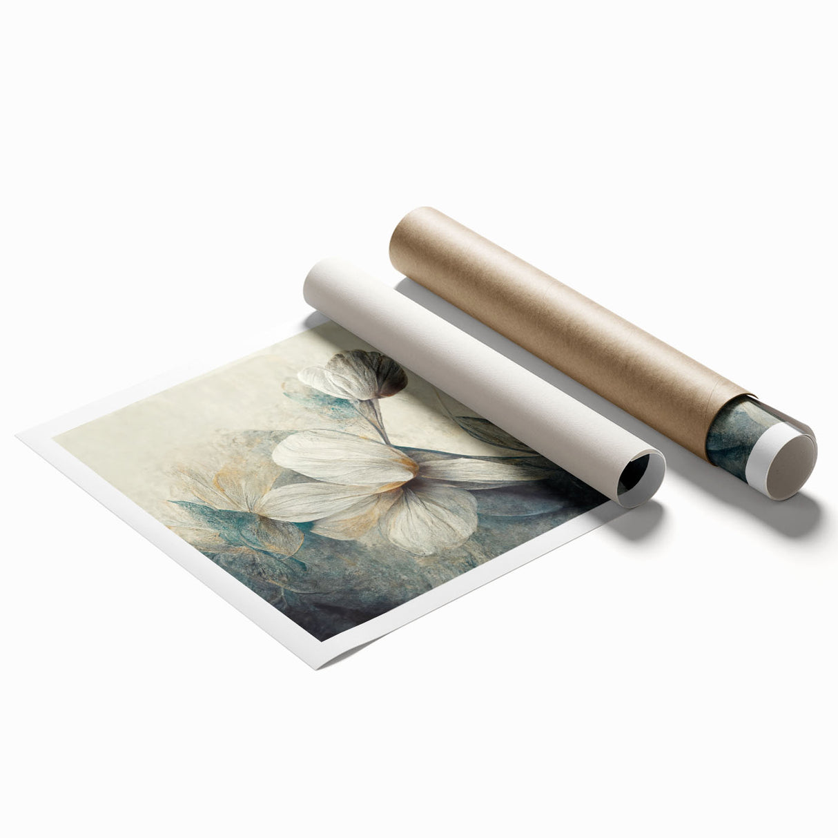 Vibrant abstract floral wall art print showcasing colorful blooms and flowing patterns, ideal for modern decor and artistic interiors.