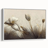 Framed abstract floral design wall art collection, showcasing vibrant colors and intricate patterns, set against a white background for elegance.