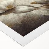 Vibrant abstract floral wall art design on rolled canvas, showcasing colorful blooms and dynamic shapes, perfect for modern decor.