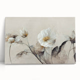 Vibrant abstract floral wall art on stretched canvas, showcasing bold colors and intricate designs, perfect for modern home decor.