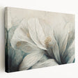 Abstract floral wall art collection displayed on a stretched canvas, showcasing vibrant colors and intricate designs, perfect for home decor.