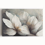 Vibrant abstract floral wall art design on stretched canvas, showcasing vivid colors and intricate patterns, perfect for modern home decor.