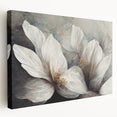 Stretched canvas wall art showcasing an abstract floral design in vibrant colors, ideal for modern home decor and artistic wall displays.