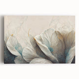 Colorful abstract floral design on stretched canvas wall art, showcasing vibrant hues and intricate patterns, perfect for home decor.