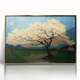 Framed abstract floral wall art design with gold accents, showcasing vibrant colors and intricate patterns, ideal for modern decor.