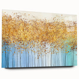 Acrylic wall art collection showcasing vibrant abstract floral designs in a modern setting, highlighting rich colors and textures.