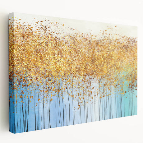 Colorful abstract floral wall art design on a stretched canvas, showcasing vibrant colors and intricate details, perfect for modern home decor.