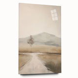 Abstract landscape wall art collection featuring vibrant acrylic glass design in a side view, showcasing dynamic colors and fluid shapes, ideal for modern decor.