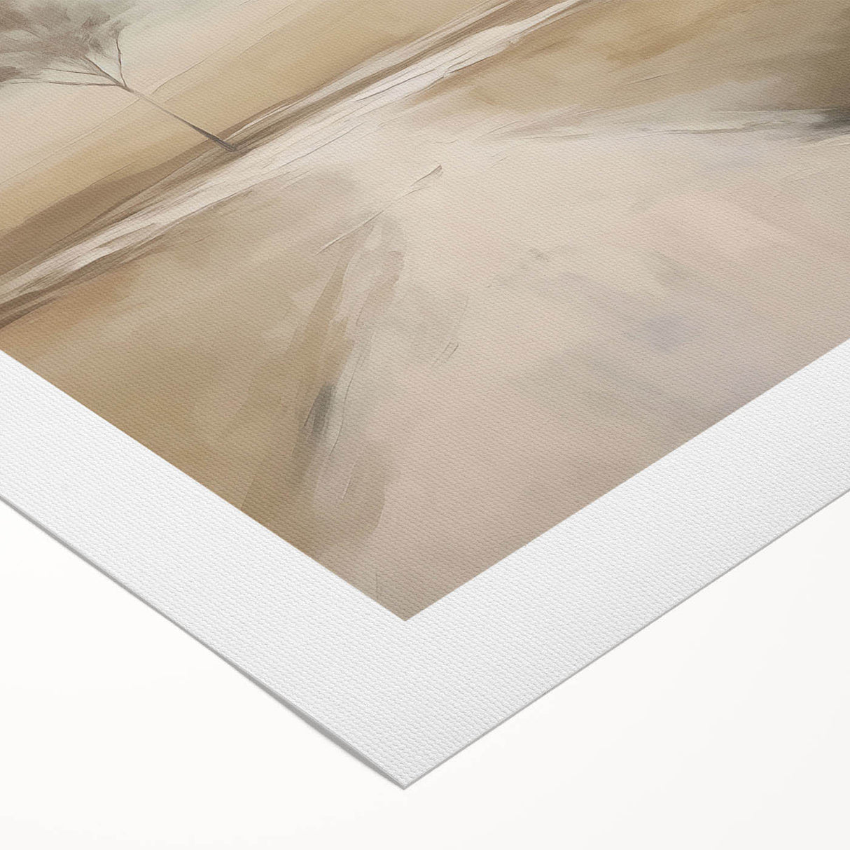 Abstract landscape wall art design on rolled canvas, showcasing vibrant colors and fluid shapes, perfect for modern home decor. Packaged securely in a cardboard tube for safe delivery.