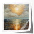 Abstract Nature Prints - Golden Sunset Over Calm Sea Wall Art