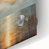 Abstract Nature Prints - Golden Sunset Over Calm Sea Wall Art