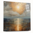 Abstract Nature Prints - Golden Sunset Over Calm Sea Wall Art