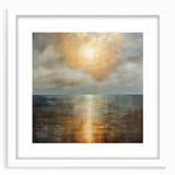 Abstract Nature Prints - Golden Sunset Over Calm Sea Wall Art