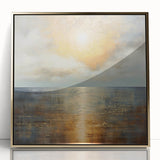 Abstract Nature Prints - Golden Sunset Over Calm Sea Wall Art