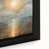 Abstract Nature Prints - Golden Sunset Over Calm Sea Wall Art