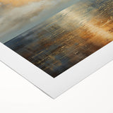 Abstract Nature Prints - Golden Sunset Over Calm Sea Wall Art