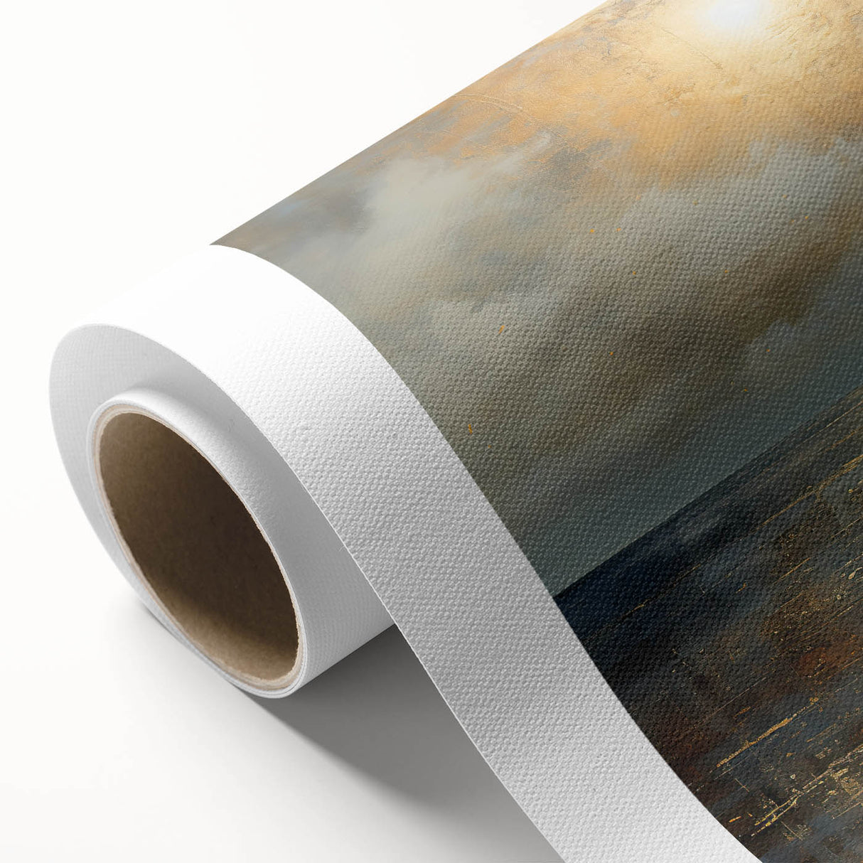 Abstract Nature Prints - Golden Sunset Over Calm Sea Wall Art