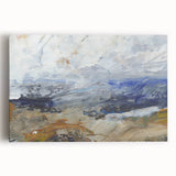 Colorful abstract landscape wall art on stretched canvas, showcasing vibrant hues and fluid brushstrokes, ideal for modern home decor.