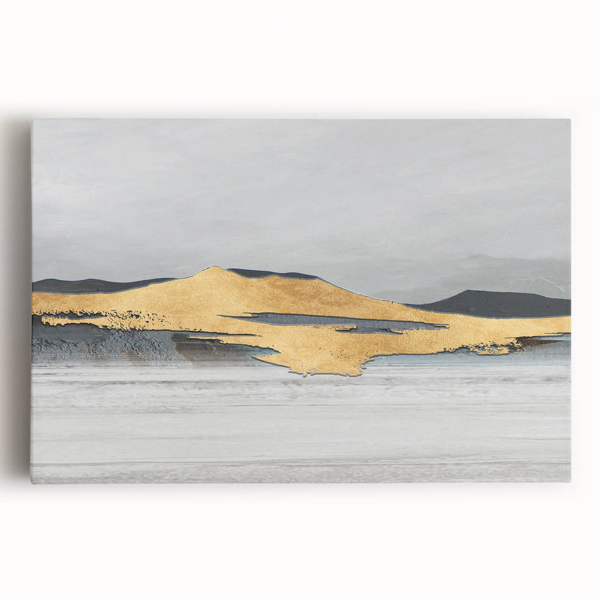 Abstract landscape wall art collection on stretched canvas, showcasing vibrant colors and unique textures, perfect for modern home decor.