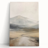 Abstract landscape wall art collection on stretched canvas, showcasing serene hues of blue and green with textured details, ideal for modern decor.