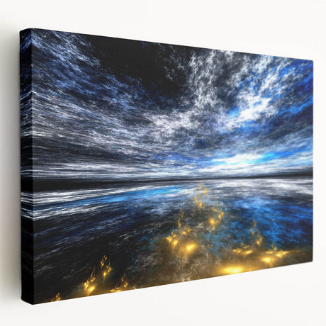 Abstract landscape wall art collection showcased on stretched canvas, featuring vibrant colors and fluid designs, ideal for modern decor.