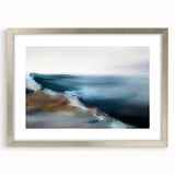 Framed abstract landscape wall art collection featuring a silver mat and modern design, showcasing vibrant colors and elegant aesthetics. Ideal for enhancing interior decor.