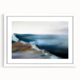 Abstract landscape wall art collection showcasing a framed design with a white mat, featuring vibrant colors and modern artistic elements, perfect for home decor.